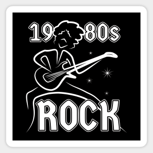 1980s Rock Music Guitarists Sticker